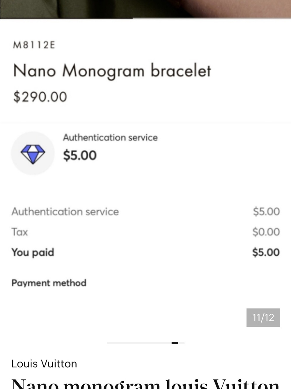 Louis Vuitton Nano Monogram Bracelet - Black and Gold